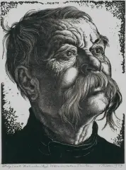Paweł Steller, BARTNIK, Z TEKI „TYPY POLSKIE”, 1937, drzeworyt, papier