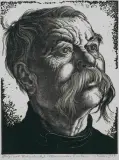 BARTNIK, Z TEKI „TYPY POLSKIE” by Paweł Steller, 1937, drzeworyt, papier, offered Mar 2021