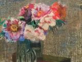 Leon Wyczółkowski, Peonie, 1909, pastel, papier naklejony na tekturę