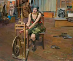 Jacek Malczewski, PRZĄDKA, 1922, olej, płótno