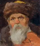 Roman Kochanowski, PORTRET SZLACHCICA, ok. 1905, olej, deska mahoniowa