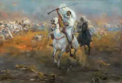 Alfred Wierusz-Kowalski, BEDUINI, po 1903, olej, płótno