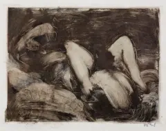 SCENA EROTYCZNA by Wojciech Weiss, monotypia, papier, sold Mar 2021