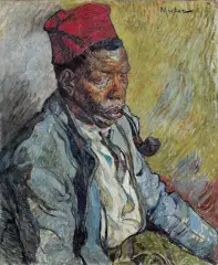 Mela - (Melania Mutermilch) Muter, MĘŻCZYZNA Z FAJKĄ, 1917-1919, olej, płótno