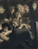 Stefan Żechowski, ZNACHORKA, 1946, węgiel, papier