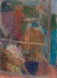 Eugeniusz Eibisch, BALKON III, 1966, olej, płótno