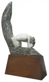 Barbara Falender, TERRA I, 1994, marmur biała i zielona „Marianna“, gnejs