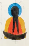 NOE by Jerzy Nowosielski, ok. 1982, akwarela, ołówek, papier kremowy, sold Mar 2021
