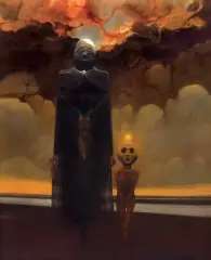 Zdzisław Beksiński, BEZ TYTUŁU, 1973, olej, płyta pilśniowa