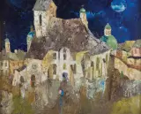 Ryszard Zajac, KOŚCIÓŁEK, 1969, olej, płótno