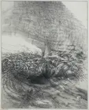 GÓRNY REGION by Jacek Krzysztof Zieliński, 1976, tusz pióro, papier kremowy, sold Feb 2021