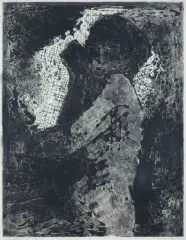 Halina Chrostowska, Akt, z cyklu „Spotkania”, 1964, akwaforta, akwatinta, sucha igła, papier kremowy