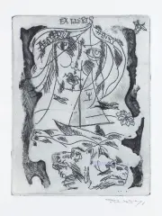 Stanisław Dawski, Ex libris Henry Anders, akwaforta, odprysk, papier