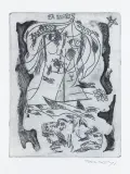 Stanisław Dawski, Ex libris Henry Anders, akwaforta, odprysk, papier