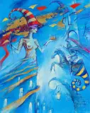 Eugeniusz Ochonko, Suenos del Amor III, 2019, akryl, olej, płótno
