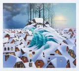 ZIMOWA FALA by Jacek Yerka, 2005, giclee, papier, sold Feb 2021