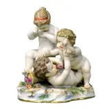Miśnia, PIERWSZE AMORY, porcelana, farby naszkliwne, złocenia
