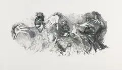 Maja Tomaszewska, La Guarida del Angel, 2020, litografia, papier rosaspina avorio 220g Fabriano