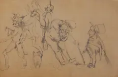 Jan Matejko, BŁAZENADA, ołówek, karton