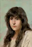 Henryk Siemiradzki, PORTRET WŁOSZKI, olej, płótno