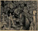 Witold Wojtkiewicz, ZADUSZKI, 1908, tusz pióro, papier