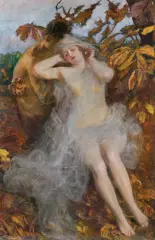 Teodor Axentowicz, JESIEŃ, olej, płótno