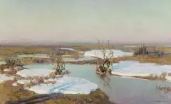 Teodor Ziomek, ROZTOPY, 1919, olej, płótno