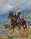 SOMOSIERRA by Wojciech Kossak, 1935, olej, płótno, sold Dec 2020