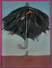 Tadeusz Kantor, EMBALLAGE, 1966, asamblaż (parasol, olej, płótno)