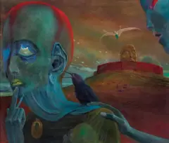 Zdzisław Beksiński, BEZ TYTUŁU, 1975, olej, płyta pilśniowa