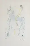 Z TEKI „PIEŚŃ NAD PIEŚNIAMI” by Salvador Dalí, 1971, akwaforta barwna, szablon, złocenia, papier, sold Dec 2020