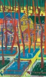 Otwock by Edward Dwurnik, 2008, gwasz, papier, sold Dec 2020