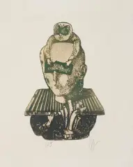 Ex Libris A. Pusarausko by Stasys Eidrigevičius, 1973, akwaforta, papier, offered Dec 2020
