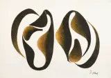 Zdzisław Stanek, Z cyklu Światłoformy, lata 70. XX w., collage, gwasz, tusz, karton