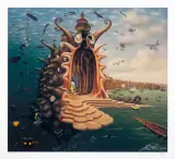 Port by Jacek Yerka, 2002, giclée, papier, sold Dec 2020