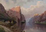 FIORDY by Ernst Hugo Lorenz-Murowana, olej, płótno, offered Dec 2020