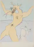 Z CYKLU „BAJKI JAPOŃSKIE” by Salvador Dalí, 1974, sucha igła, szablon, papier, offered Nov 2020