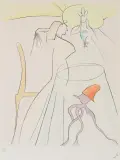 Z CYKLU „BAJKI JAPOŃSKIE” by Salvador Dalí, 1974, sucha igła, szablon, papier, offered Nov 2020