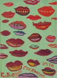 USTA CZERWONE by Edward Dwurnik, 2006, olej, płótno, sold Nov 2020