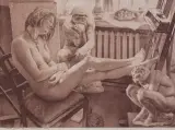 Wiesław Garboliński, W pracowni I, 2004, kredka, papier