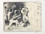 TANIEC FAUNÓW by Pablo Picasso, 1957, litografia kremowo-czarna, papier Arches, offered Nov 2020