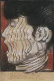 OŚMIOKROTNY PROFIL by Franciszek Starowieyski, 1999, pastel, papier, sold Nov 2020