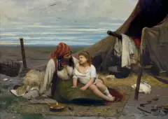 Antoni Kozakiewicz, WYKRADZIONA, przed 1886, olej, płótno