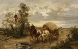 Ludwik Gędłek, PRZED KAPLICZKĄ, olej, deska mahoniowa