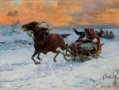Alfred Wierusz-Kowalski, SANNA, 1890-1900, olej, płótno