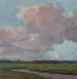 Stefan Popowski, OBŁOKI, 1915, olej, płótno