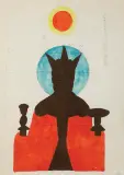 KRÓL MELCHIZEDEK by Jerzy Nowosielski, ok. 1982, akwarela, tempera, ołówek, papier, sold Oct 2020