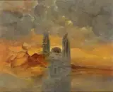 Z-13 by Zdzisław Beksiński, 1988, olej, płyta, sold Oct 2020