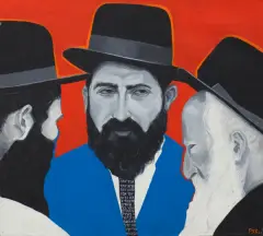 Valeria Paseka, Shalom!, 2020, akryl, płótno