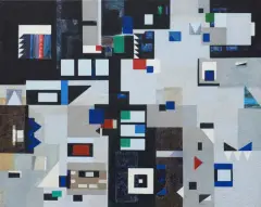 Jerzy Sojka, ŚWIATŁA MIASTA I, 2016, akryl, technika mieszana, płótno